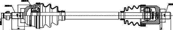 Arbre de transmission GSP 250073