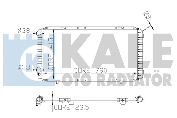Radiateur, refroidissement du moteur KALE OTO RADYATÖR 258400