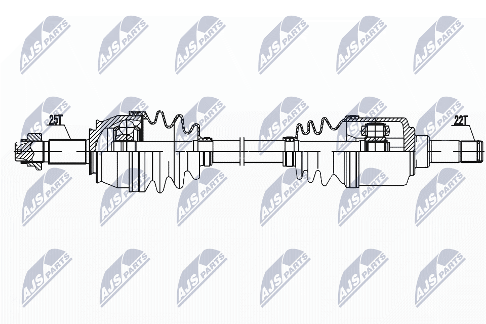Arbre de transmission NTY NPW-FT-075
