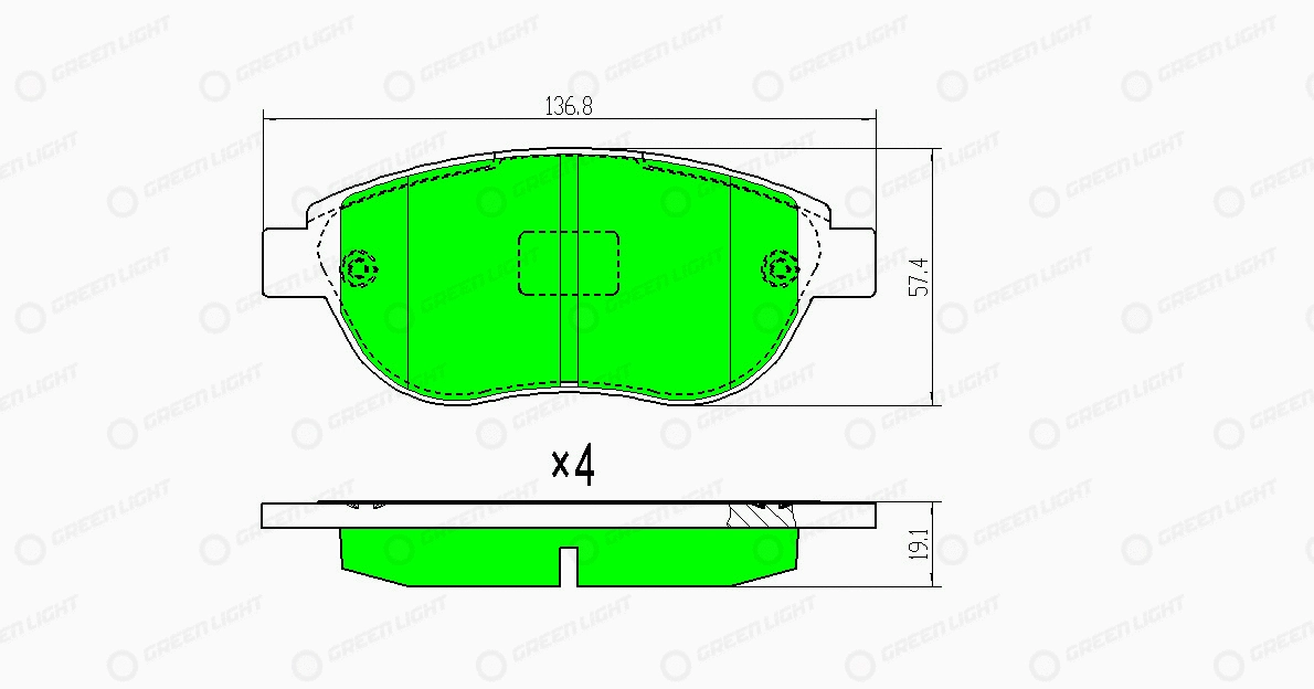 Kit de plaquettes de frein, frein à disque Automotive Adriado GLBP0047