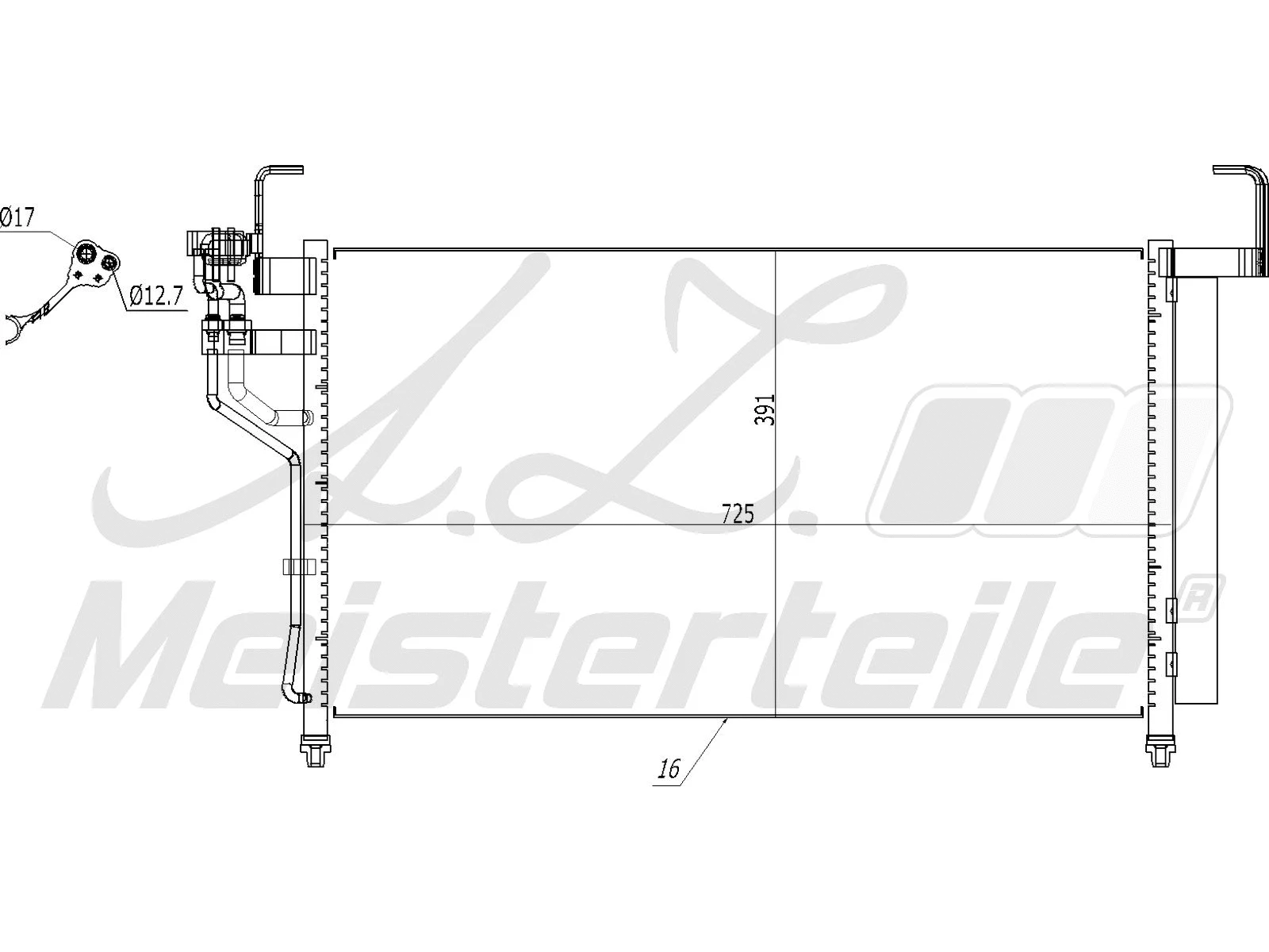 Condenseur, climatisation A.Z. Meisterteile AZMT-45-030-1527
