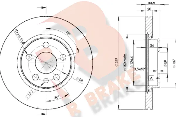 Disque de frein R BRAKE 78RBD24683