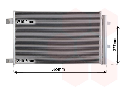 Condenseur, climatisation VAN WEZEL 33015703