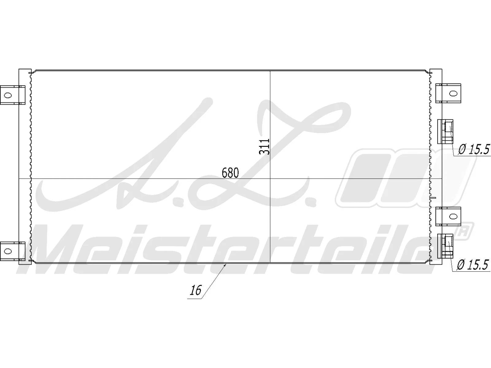 Condenseur, climatisation A.Z. Meisterteile AZMT-45-030-1482