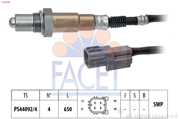 Sonde lambda FACET 10.8598