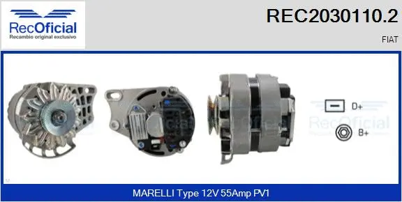 Alternateur RECOFICIAL REC2030110.2