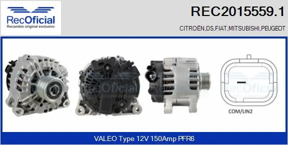 Alternateur RECOFICIAL REC2015559.1