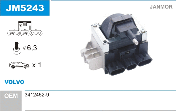 Bobine d'allumage JANMOR JM5243