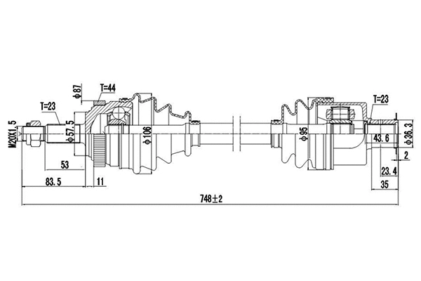 Arbre de transmission DYNAMATRIX DDS250199