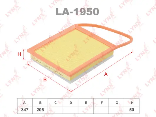 Filtre à air LYNXAUTO LA-1950