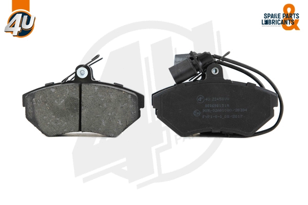 Kit de plaquettes de frein, frein à disque 4U Autoparts 22450VV