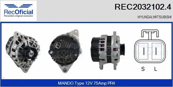 Alternateur RECOFICIAL REC2032102.4