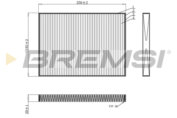 Filtre, air de l'habitacle BREMSI FC0936