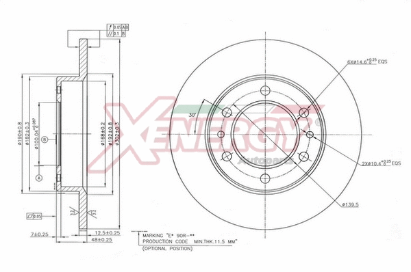 Disque de frein AP XENERGY X601482
