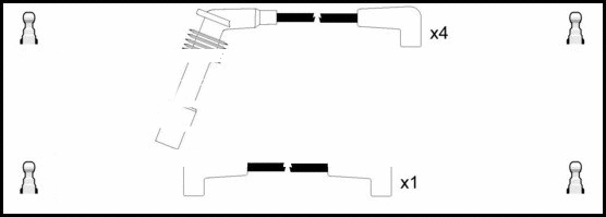 Kit de câbles d'allumage LEMARK HOES1235