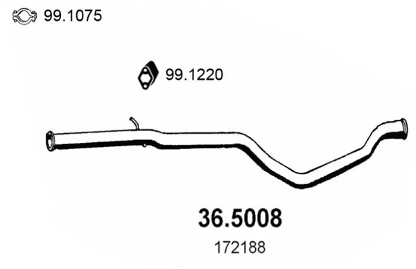 Tuyau d'échappement ASSO 36.5008