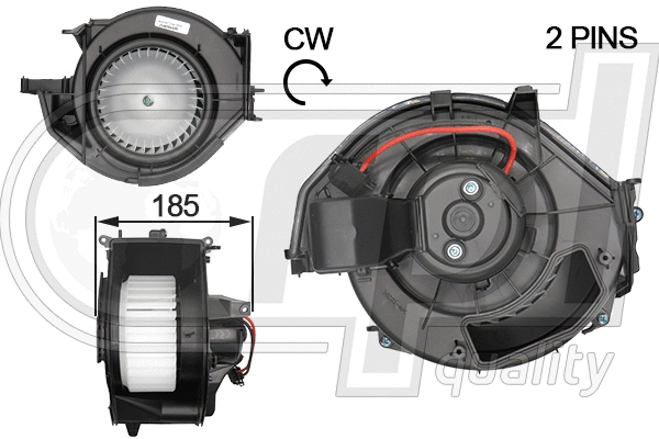 Moteur électrique, pulseur d'air habitacle RPL QUALITY APVTAU5017