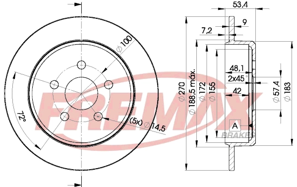Disque de frein FREMAX BD-5114