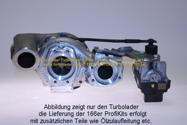 Turbocompresseur, suralimentation SCHLÜTTER TURBOLADER 166-02520