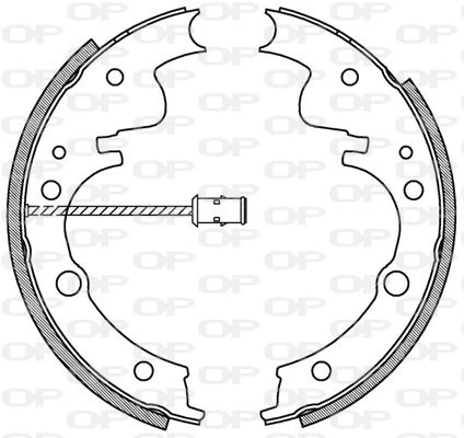 Jeu de mâchoires de frein OPEN PARTS BSA2046.00