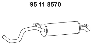 Silencieux arrière EBERSPÄCHER 95 11 8570