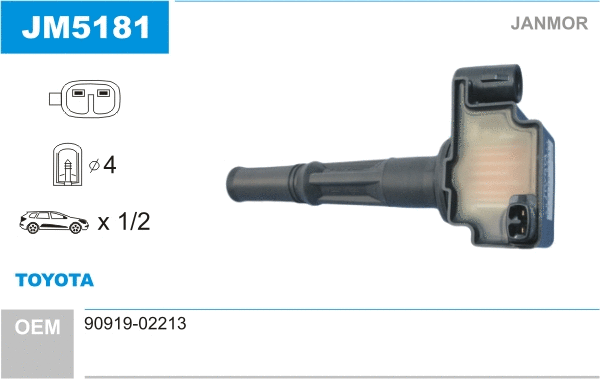 Bobine d'allumage JANMOR JM5181
