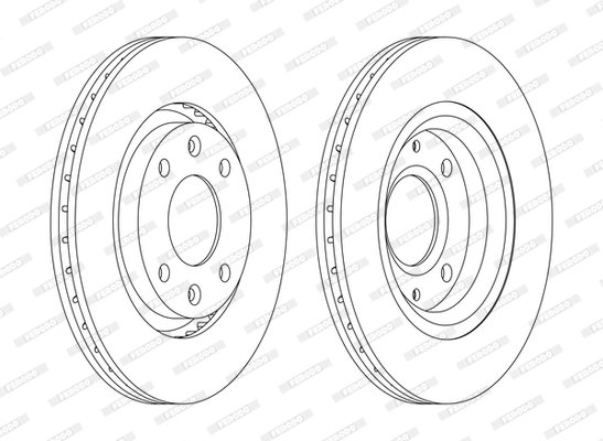 Disque de frein FERODO DDF1140P-D