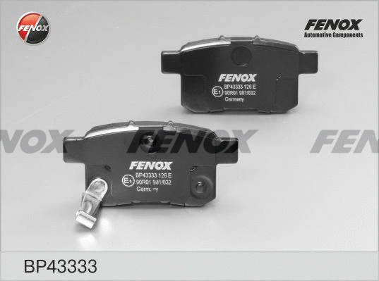 Kit de plaquettes de frein, frein à disque FENOX BP43333