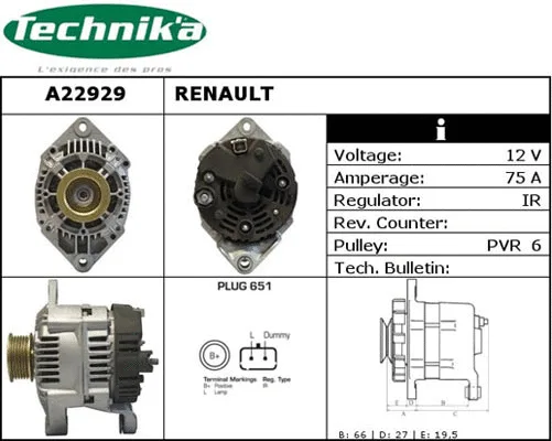 Alternateur Technika A22929