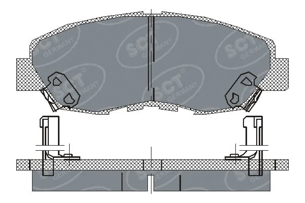 Kit de plaquettes de frein, frein à disque SCT - MANNOL SP 180 PR