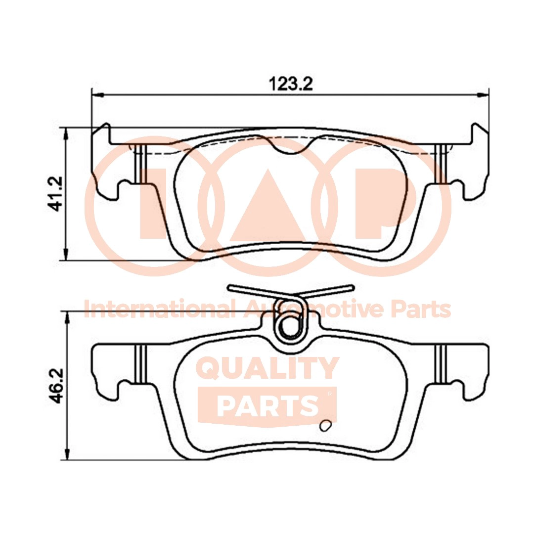 Kit de plaquettes de frein, frein à disque IAP QUALITY PARTS 704-52031P