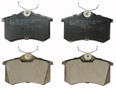 Kit de plaquettes de frein, frein à disque DENCKERMANN B110861