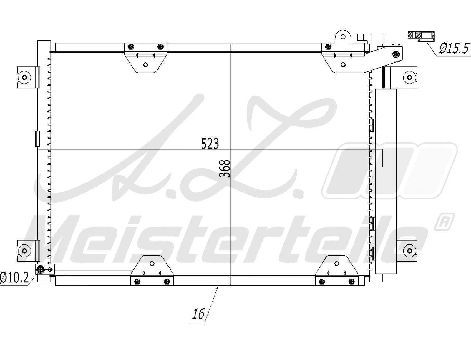 Condenseur, climatisation A.Z. Meisterteile AZMT-45-030-1222