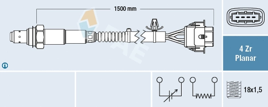 Sonde lambda FAE 77608