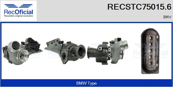 Turbocompresseur, suralimentation RECOFICIAL RECSTC75015.6