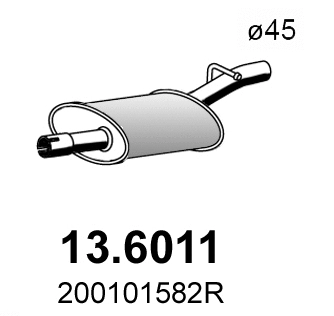 Silencieux central ASSO 13.6011
