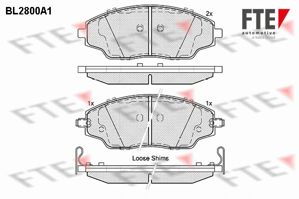 Kit de plaquettes de frein, frein à disque FTE 9010991