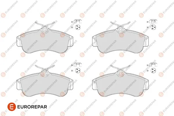 Kit de plaquettes de frein, frein à disque EUROREPAR 1686266680