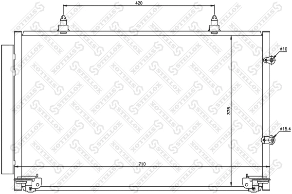 Condenseur, climatisation STELLOX 10-45152-SX
