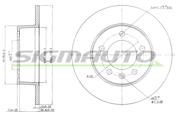 Disque de frein SIGMAUTO DBB272S
