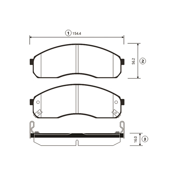Kit de plaquettes de frein, frein à disque CTR GK0519