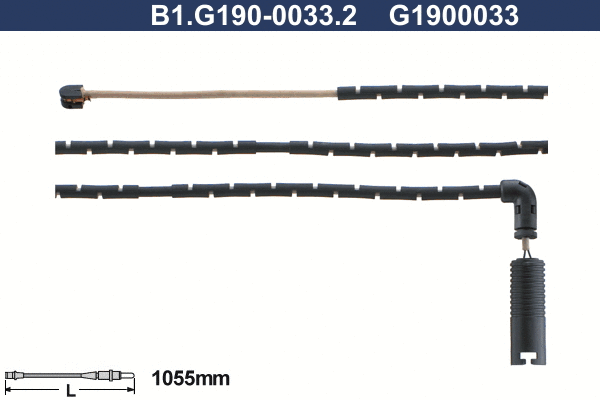 Contact d'avertissement, usure des plaquettes de frein GALFER B1.G190-0033.2