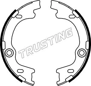 Jeu de mâchoires de frein, frein de stationnement TRUSTING 046.221