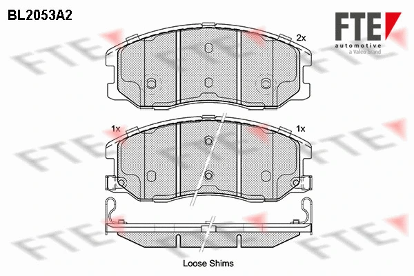 Kit de plaquettes de frein, frein à disque FTE 9010637