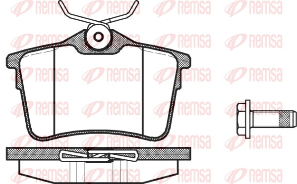Kit de plaquettes de frein, frein à disque REMSA 1382.00