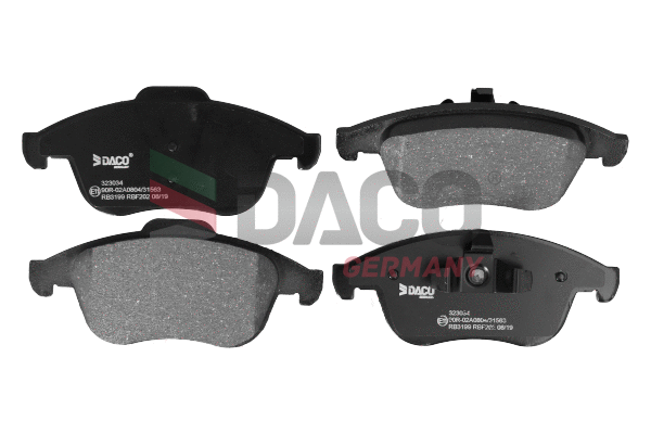 Kit de plaquettes de frein, frein à disque DACO Germany 323034