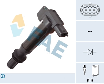 Bobine d'allumage FAE 80482