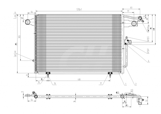 Condenseur, climatisation HART 606 001