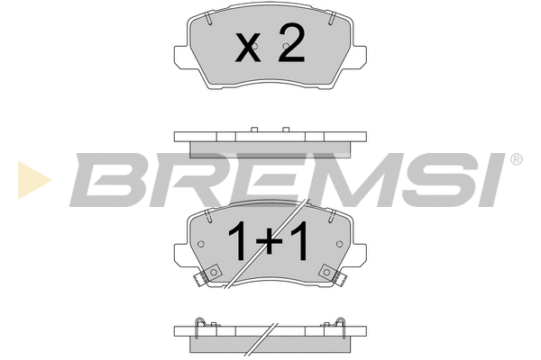 Kit de plaquettes de frein, frein à disque BREMSI BP3787