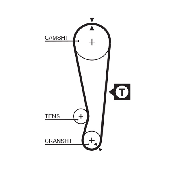 Courroie crantée GATES-AU T175